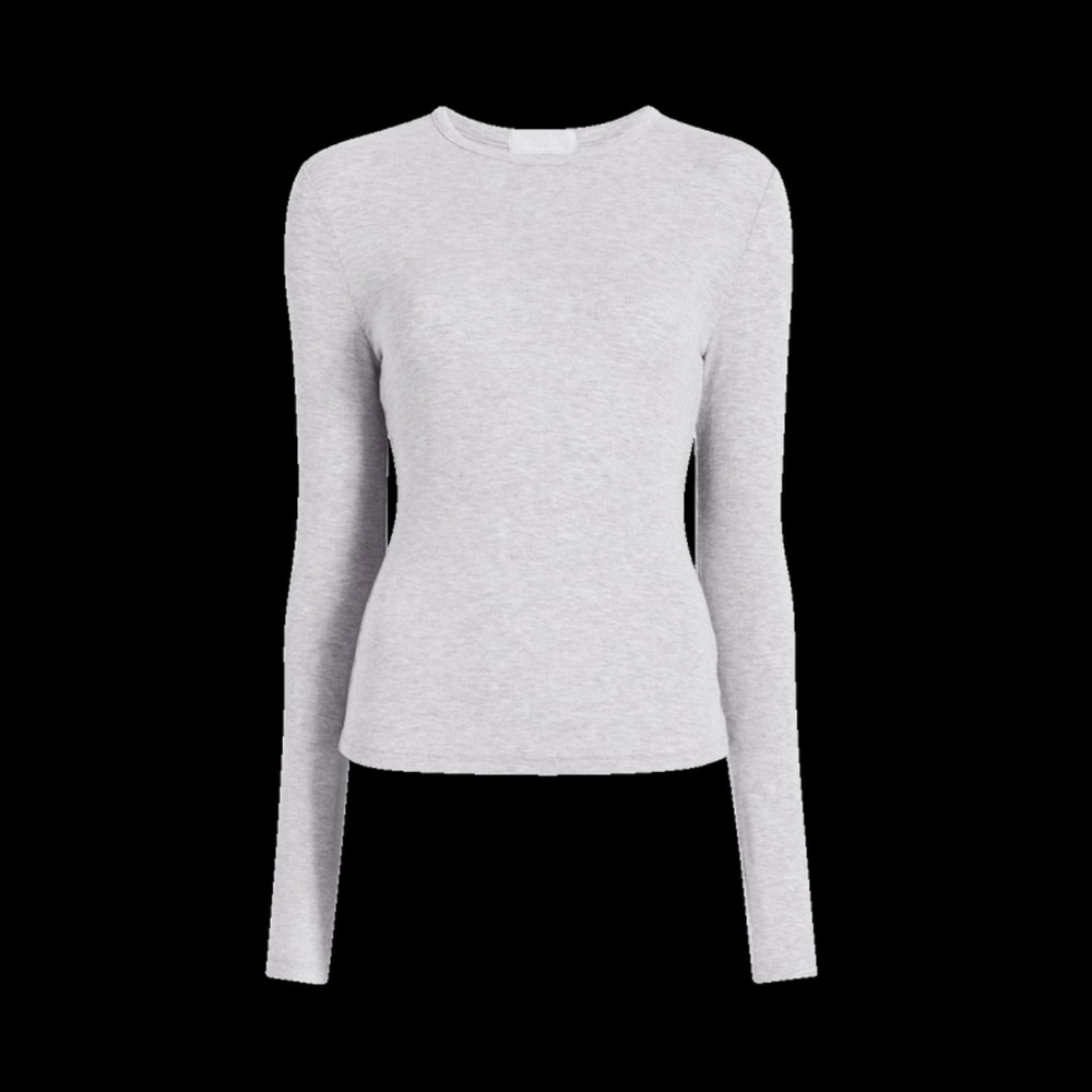 Gray Long Sleeve Top